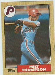 1987 Topps Baseball Cards      409     Milt Thompson